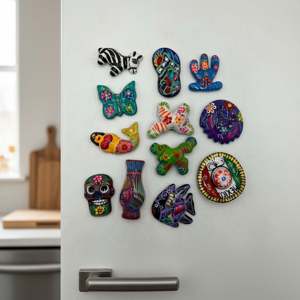 Guerrero Pottery Magnets | Assorted Mexican Fridge Magnets Guerrero Magnets La Vie Bien Guerrero Pottery Magnets | Assorted Mexican Fridge Magnets