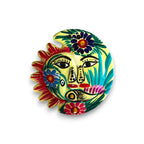 Guerrero Sun Moon Wall Art | Hand-Painted Mexican Eclipse Decor