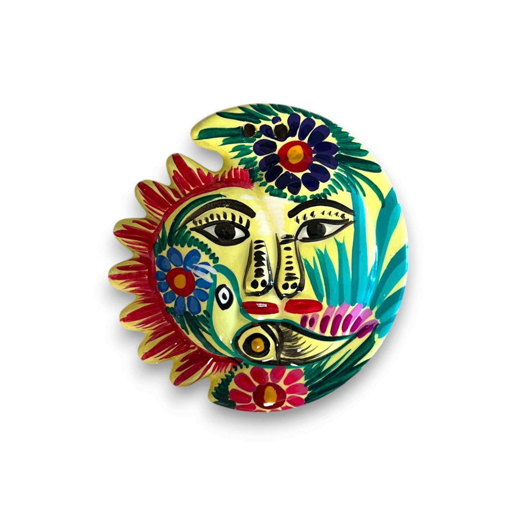 Guerrero Sun Moon Wall Art | Hand-Painted Mexican Eclipse Decor Guerrero Wall Art La Vie Bien Guerrero Sun Moon Wall Art | Hand-Painted Mexican Eclipse Decor