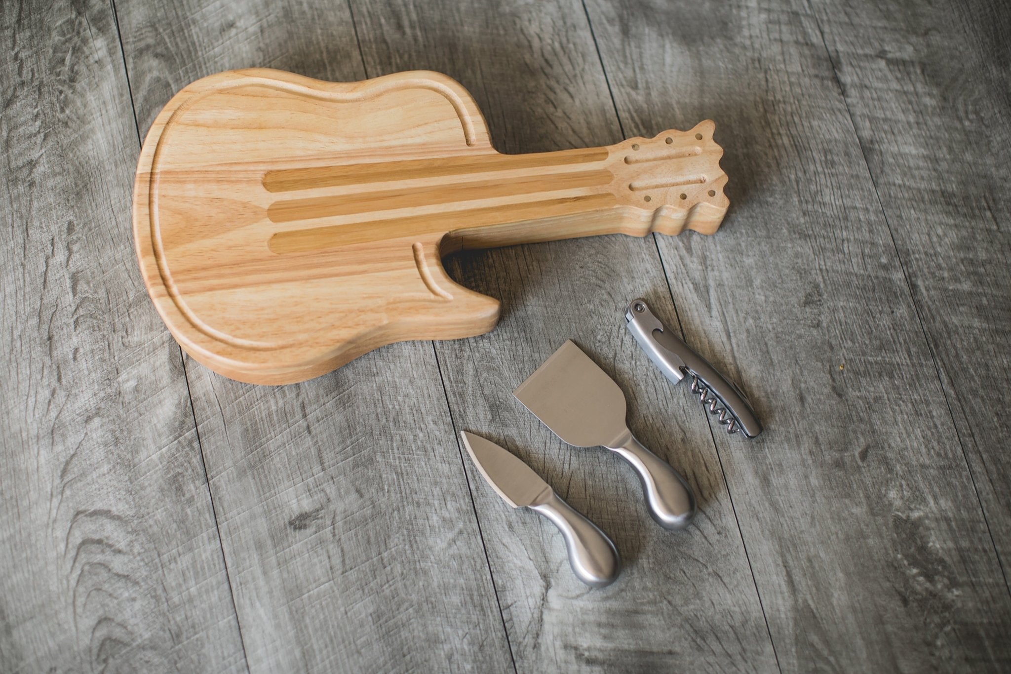 Guitar Cheese Cutting Board & Tools Set Core La Vie Bien Guitar Cheese Cutting Board & Tools Set