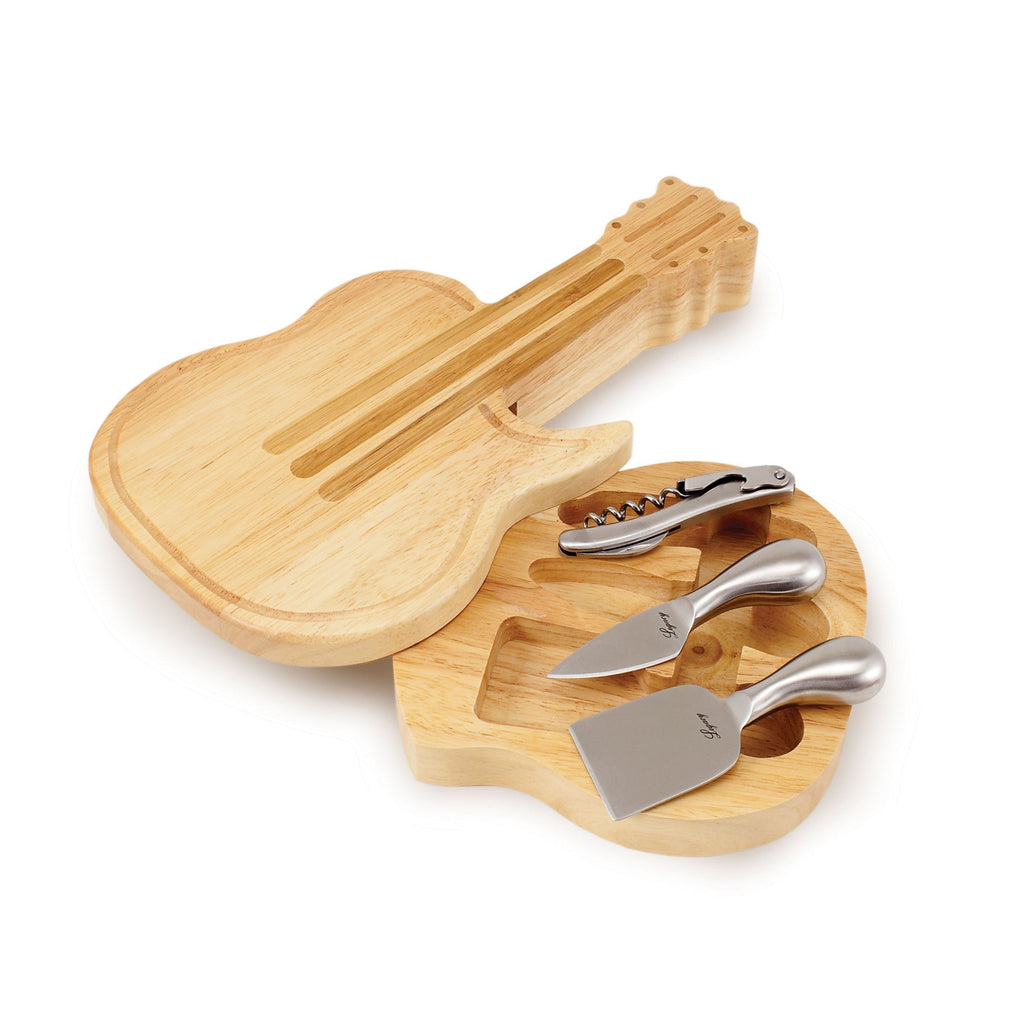 Guitar Cheese Cutting Board & Tools Set Core La Vie Bien Guitar Cheese Cutting Board & Tools Set