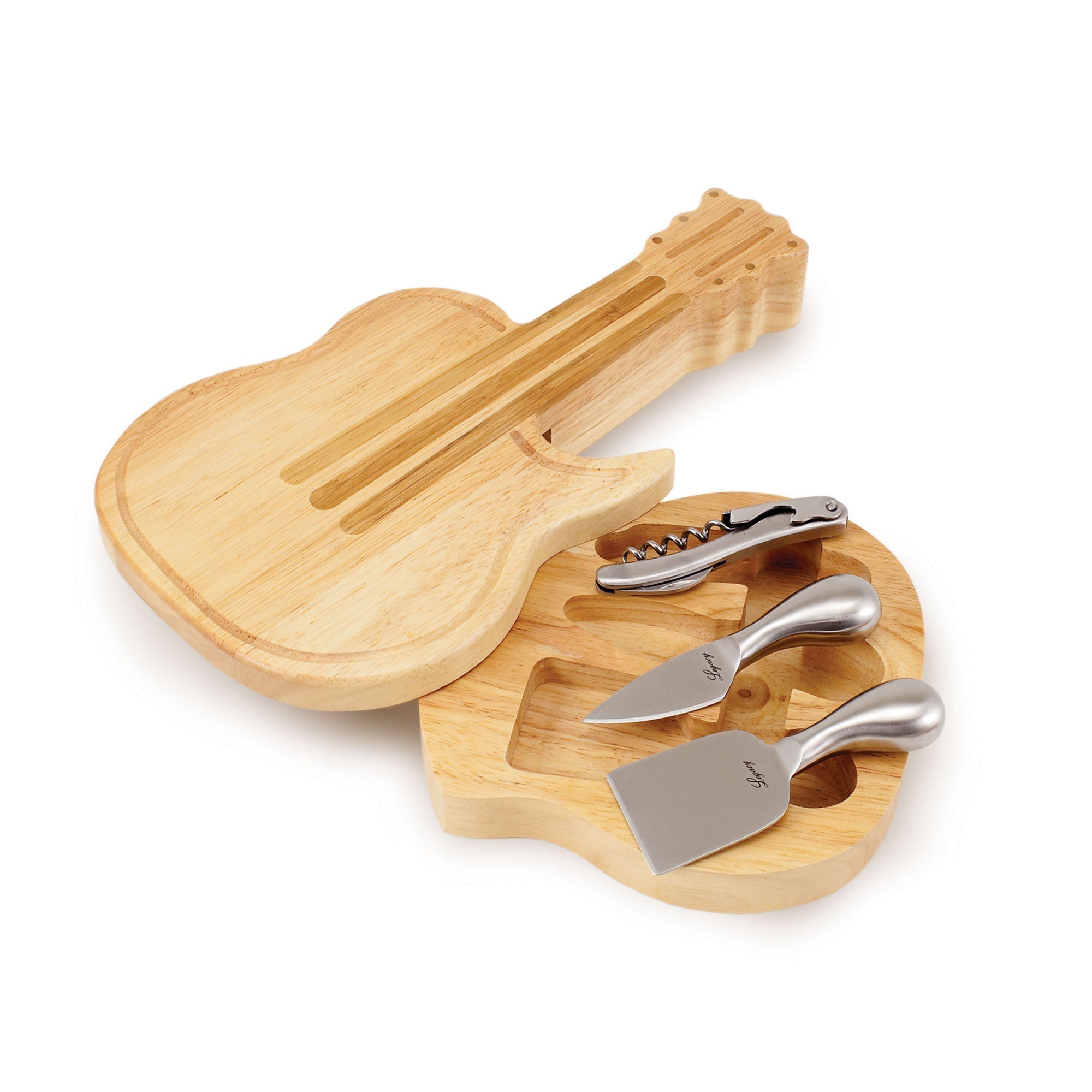 Guitar Cheese Cutting Board & Tools Set Core La Vie Bien Guitar Cheese Cutting Board & Tools Set