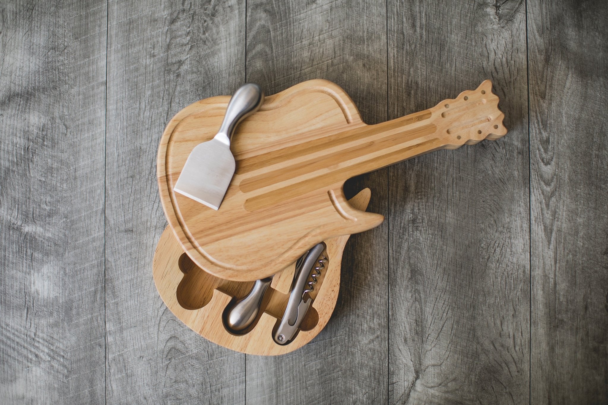 Guitar Cheese Cutting Board & Tools Set Core La Vie Bien Guitar Cheese Cutting Board & Tools Set