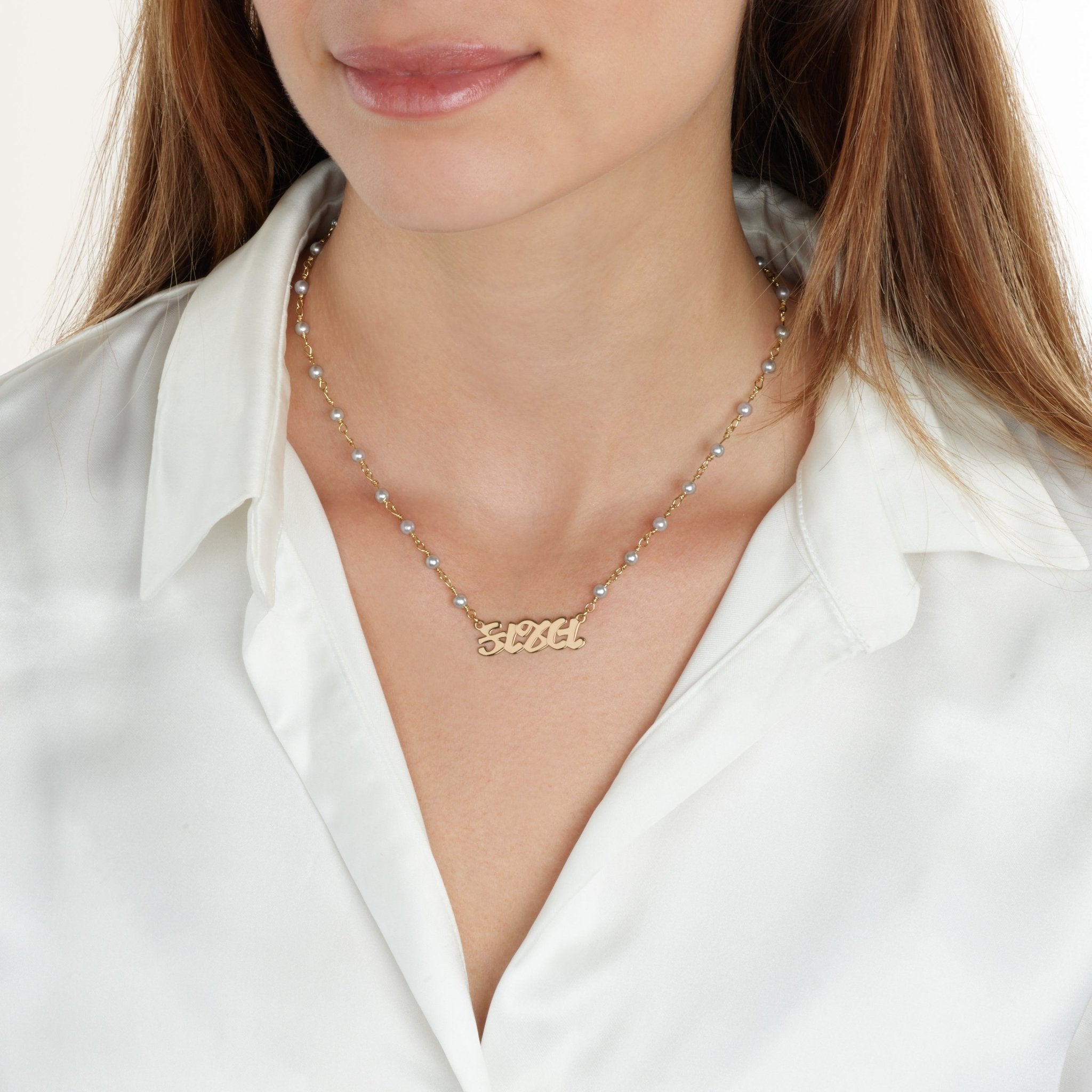 Gujarati Pearl Name Necklace La Vie Bien Gujarati Pearl Name Necklace