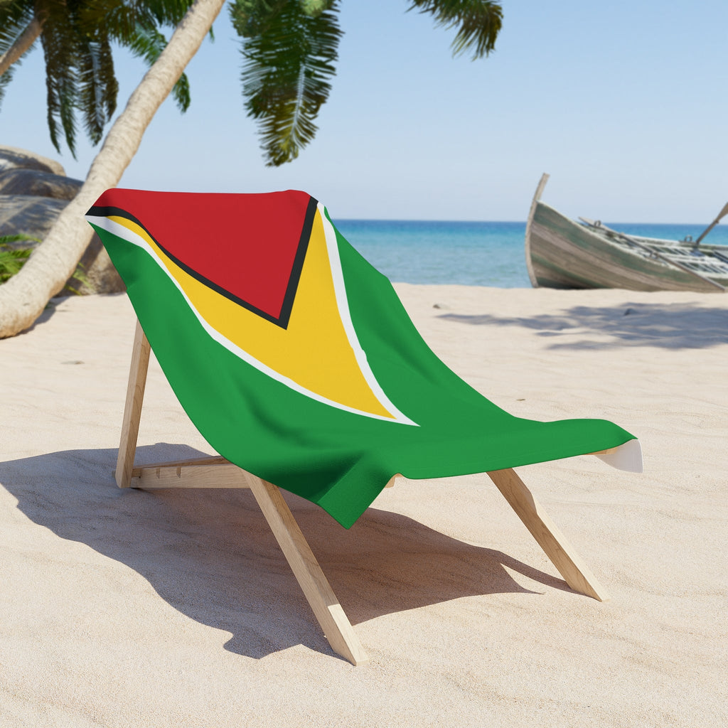 Guyana Flag Beach Towel Beach Towel (Generic Brand) La Vie Bien Guyana Flag Beach Towel