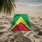 Guyana Flag Beach Towel Beach Towel (Generic Brand) La Vie Bien Guyana Flag Beach Towel