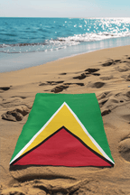 Guyana Flag Beach Towel Beach Towel (Generic Brand) La Vie Bien Guyana Flag Beach Towel