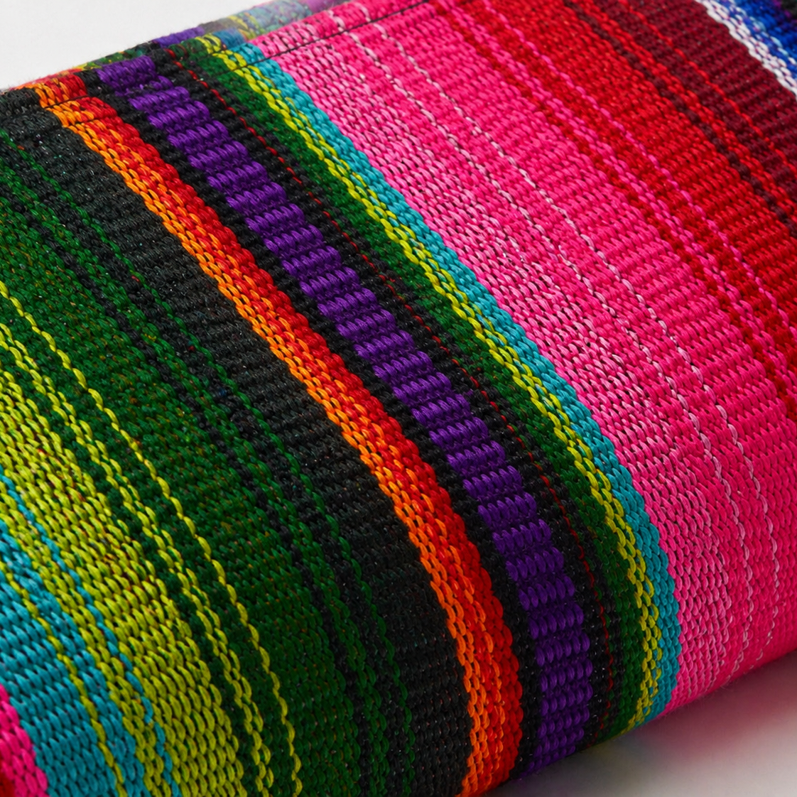 Hacienda Multicolor Sarape Pencil Case | Makeup Brush Bag - Guatemala Bags La Vie Bien Hacienda Multicolor Sarape Pencil Case | Makeup Brush Bag - Guatemala