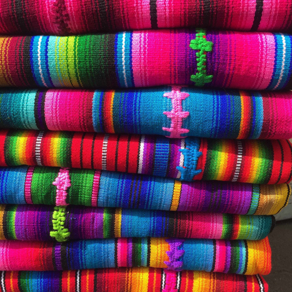 Hacienda Sarape Stripe Multicolor Backpack - Guatemala Bags La Vie Bien Hacienda Sarape Stripe Multicolor Backpack - Guatemala