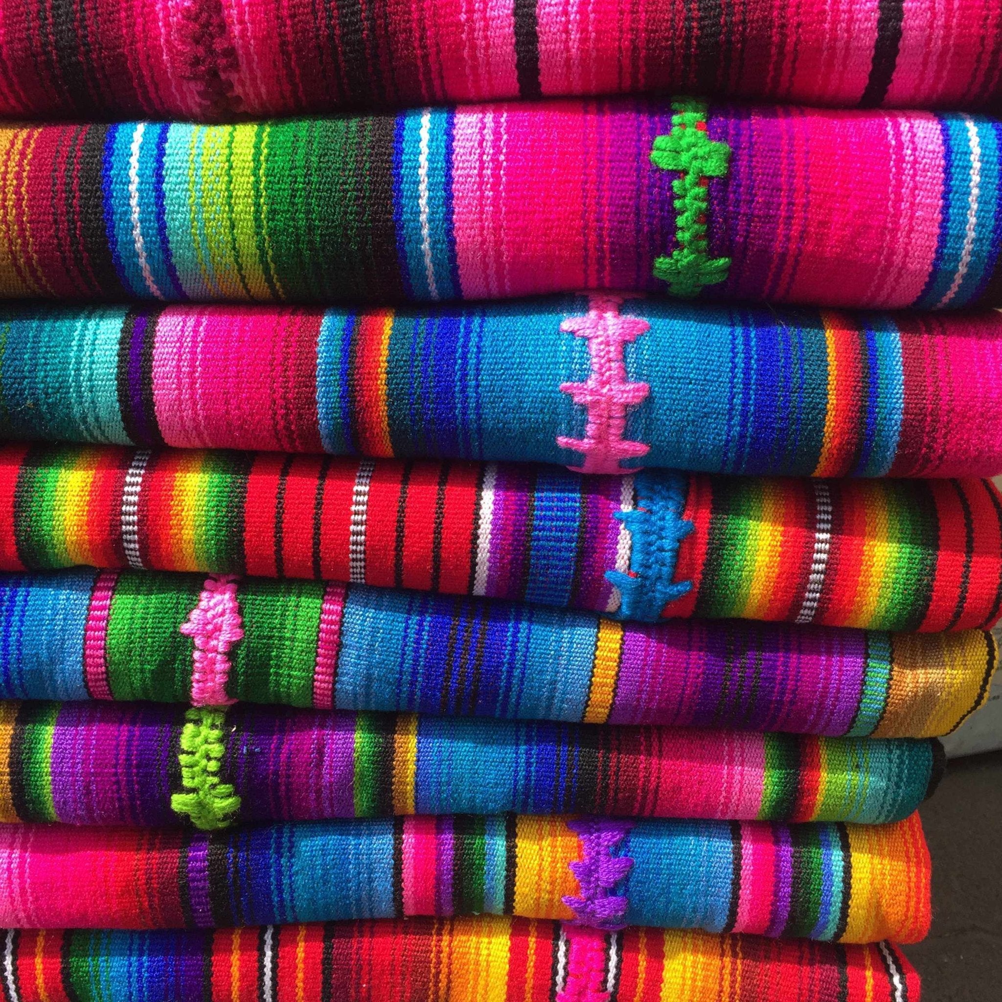Hacienda Sarape Stripe Multicolor Backpack - Guatemala Bags La Vie Bien Hacienda Sarape Stripe Multicolor Backpack - Guatemala