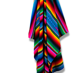Hacienda Sarape Striped Colorful Blanket - Guatemala Decor La Vie Bien Hacienda Sarape Striped Colorful Blanket - Guatemala