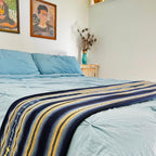Hacienda Sarape Striped Colorful Blanket - Guatemala Decor La Vie Bien Hacienda Sarape Striped Colorful Blanket - Guatemala
