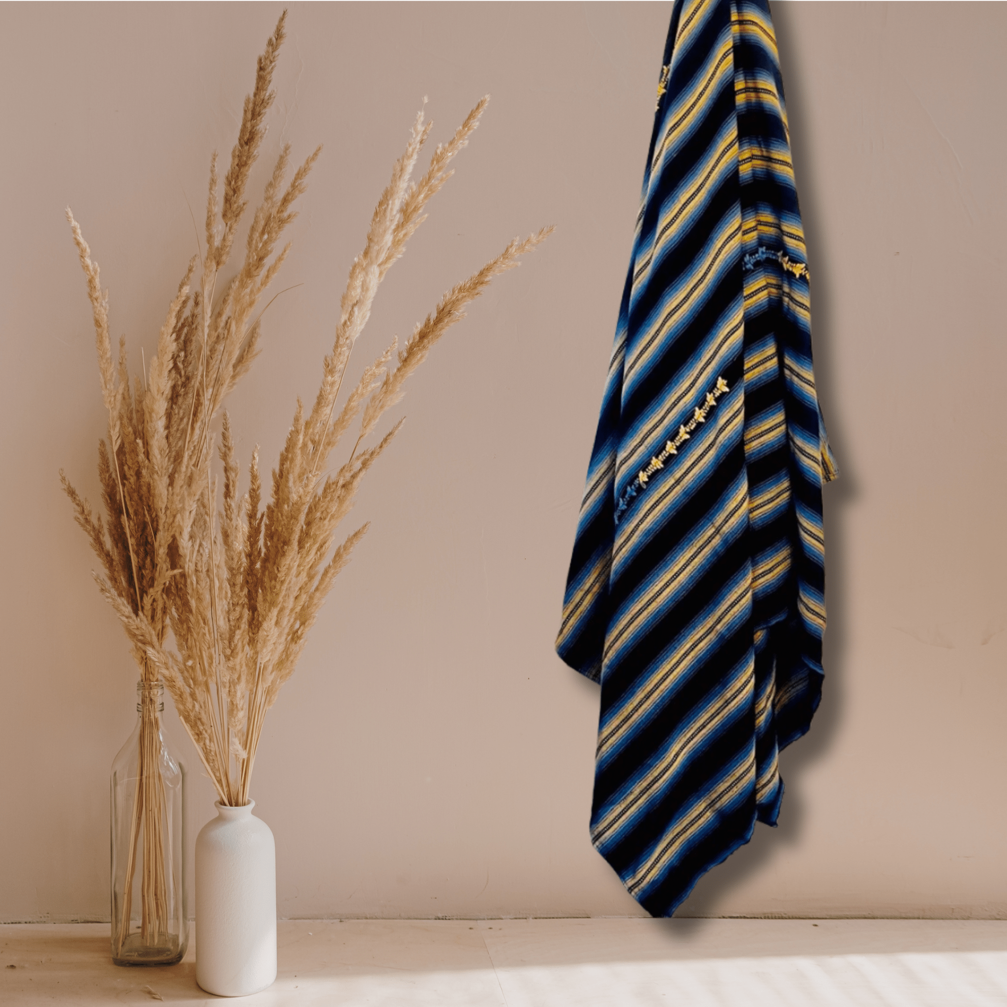 Hacienda Sarape Striped Colorful Blanket - Guatemala Decor La Vie Bien Hacienda Sarape Striped Colorful Blanket - Guatemala