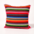 Hacienda Sarape Striped Colorful Pillow Cover Handwoven in Guatemala Decor La Vie Bien Hacienda Sarape Striped Colorful Pillow Cover Handwoven in Guatemala