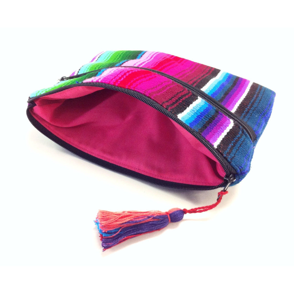Hacienda Sarape Striped Multicolor Clutch - Guatemala Clutch La Vie Bien Hacienda Sarape Striped Multicolor Clutch - Guatemala