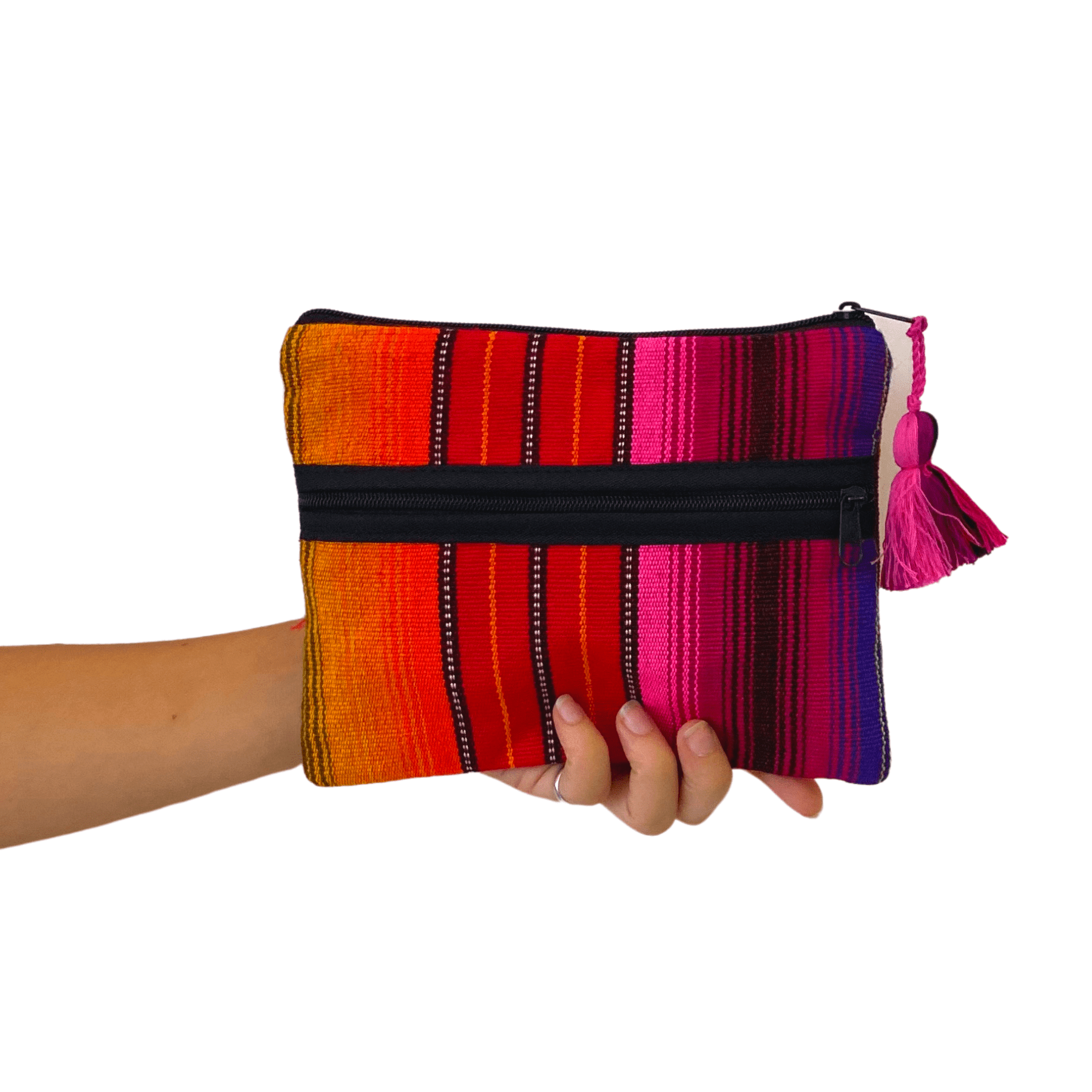 Hacienda Sarape Striped Multicolor Clutch - Guatemala Clutch La Vie Bien Hacienda Sarape Striped Multicolor Clutch - Guatemala