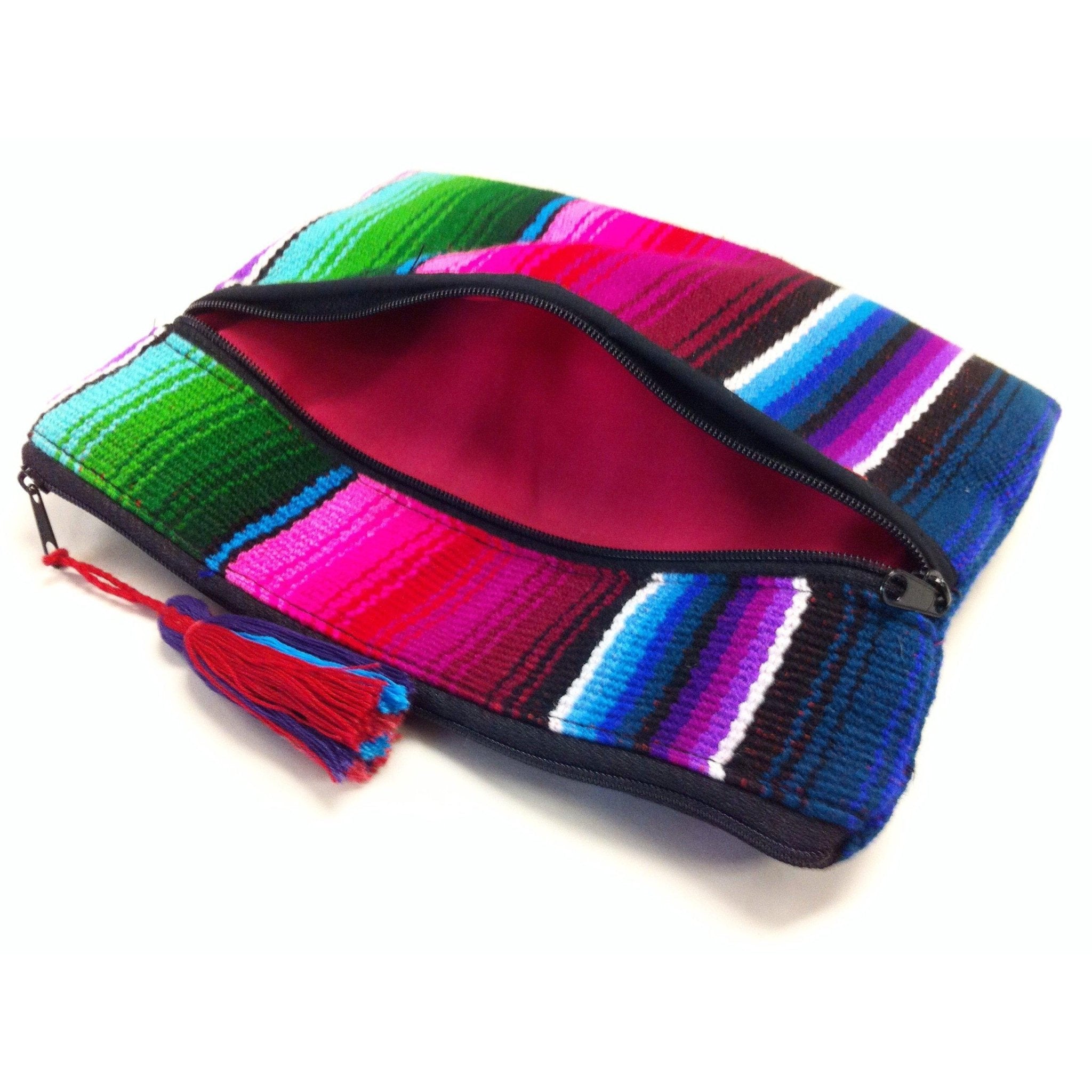 Hacienda Sarape Striped Multicolor Clutch - Guatemala Clutch La Vie Bien Hacienda Sarape Striped Multicolor Clutch - Guatemala