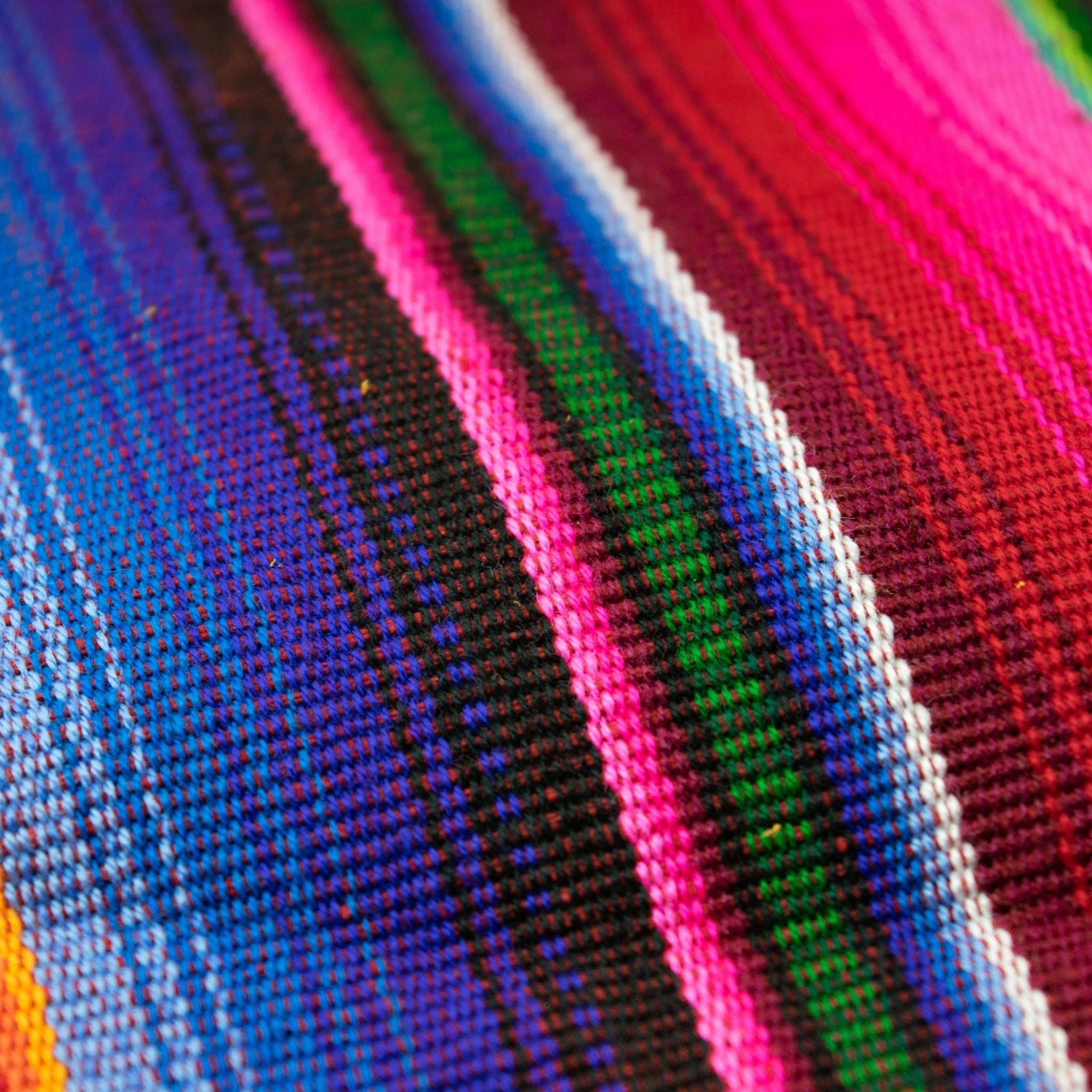 Hacienda Stripe Sustainable Computer Overnight Tote - Guatemala Bags La Vie Bien Hacienda Stripe Sustainable Computer Overnight Tote - Guatemala