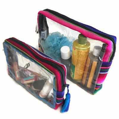 Hacienda Transparent Toiletry Travel Bag - Guatemala Bags La Vie Bien Hacienda Transparent Toiletry Travel Bag - Guatemala