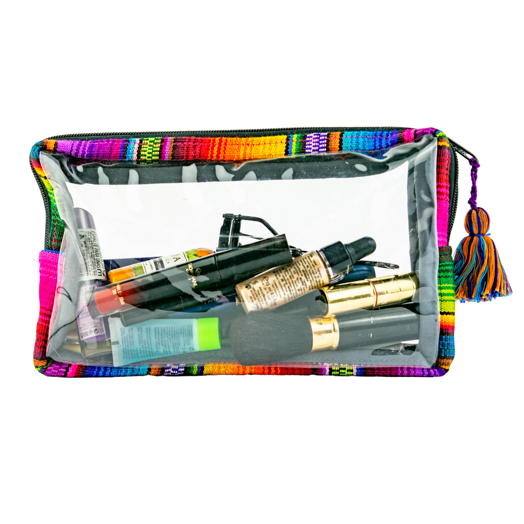 Hacienda Transparent Toiletry Travel Bag - Guatemala Bags La Vie Bien Hacienda Transparent Toiletry Travel Bag - Guatemala