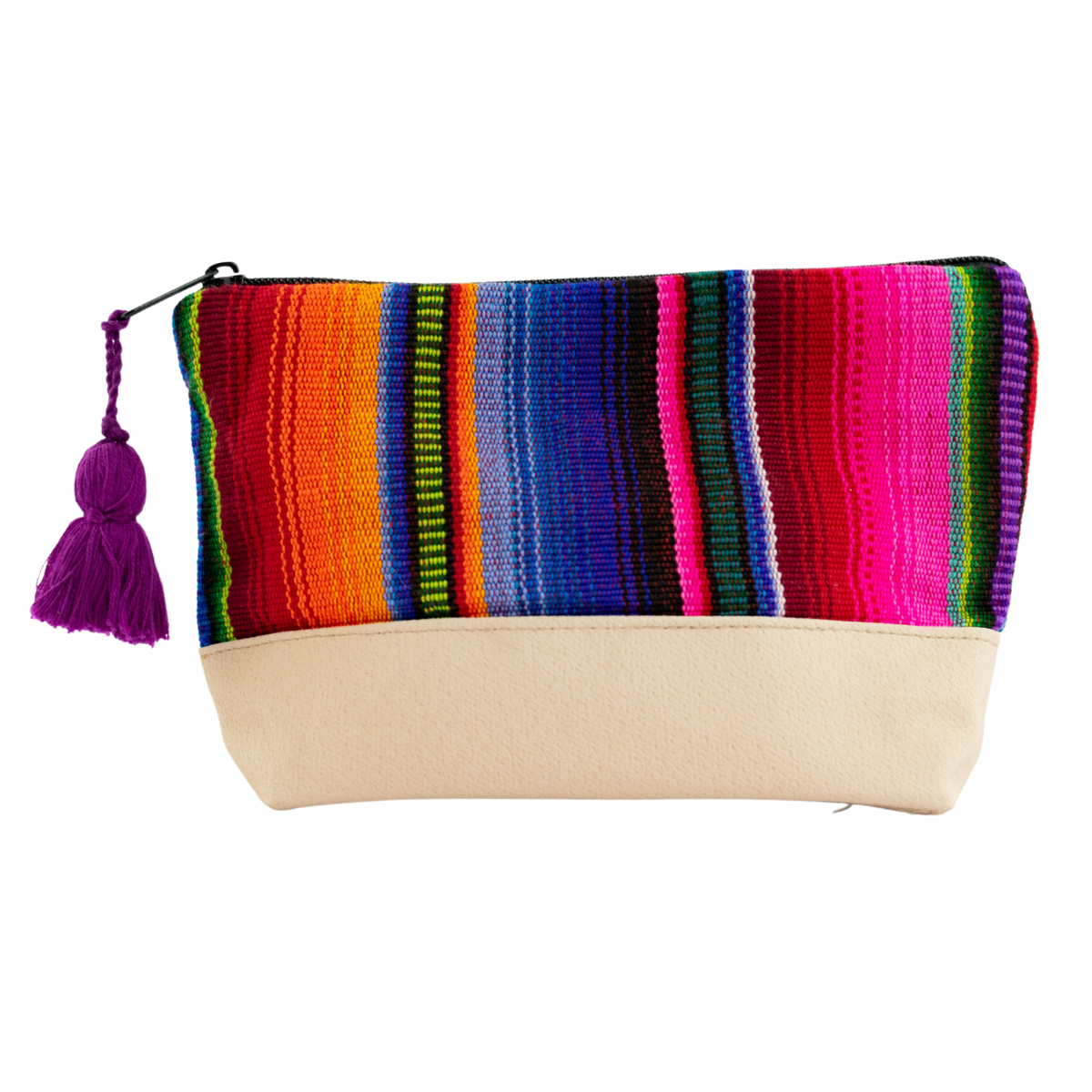 Hacienda Vegan Leather Cosmetic Bag - Guatemala Bags La Vie Bien Hacienda Vegan Leather Cosmetic Bag - Guatemala