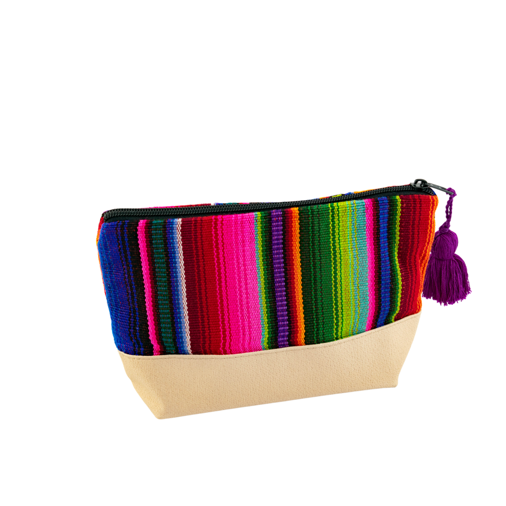 Hacienda Vegan Leather Cosmetic Bag - Guatemala Bags La Vie Bien Hacienda Vegan Leather Cosmetic Bag - Guatemala