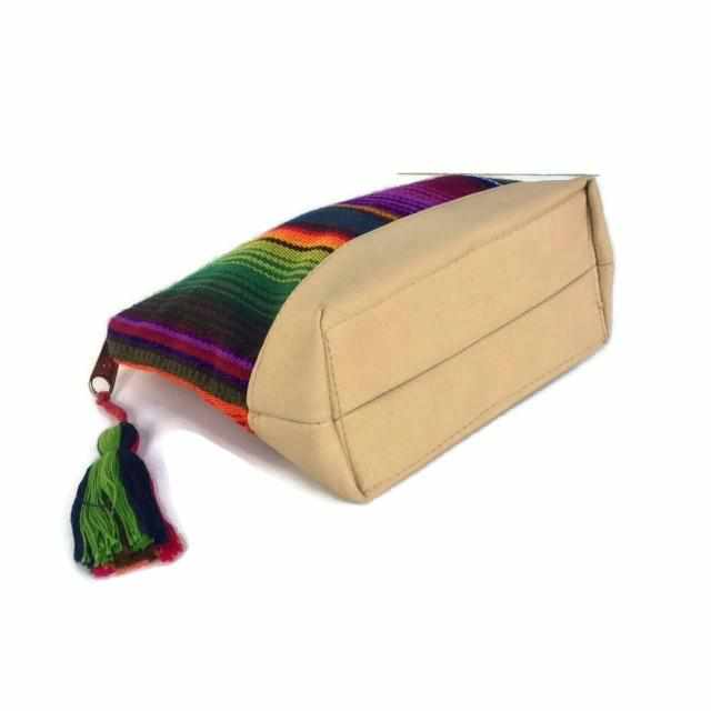 Hacienda Vegan Leather Cosmetic Bag - Guatemala Bags La Vie Bien Hacienda Vegan Leather Cosmetic Bag - Guatemala