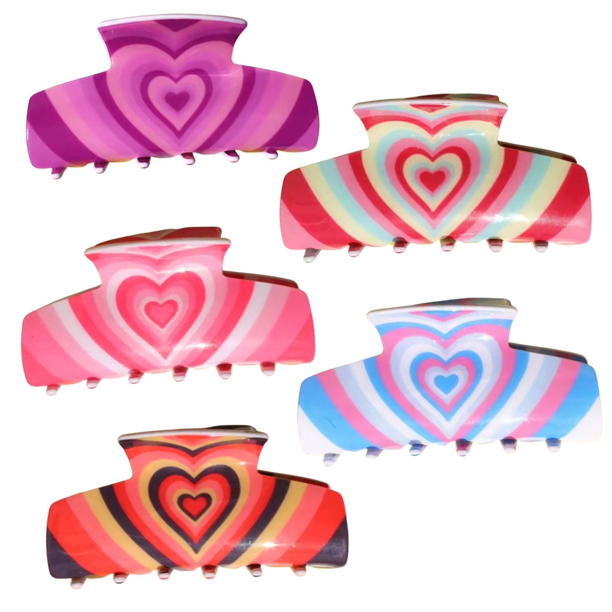 Hair Clip Gift Box | Groovy 70s Hair Claw Clips Set of 5 Hair Clip La Vie Bien Hair Clip Gift Box | Groovy 70s Hair Claw Clips Set of 5