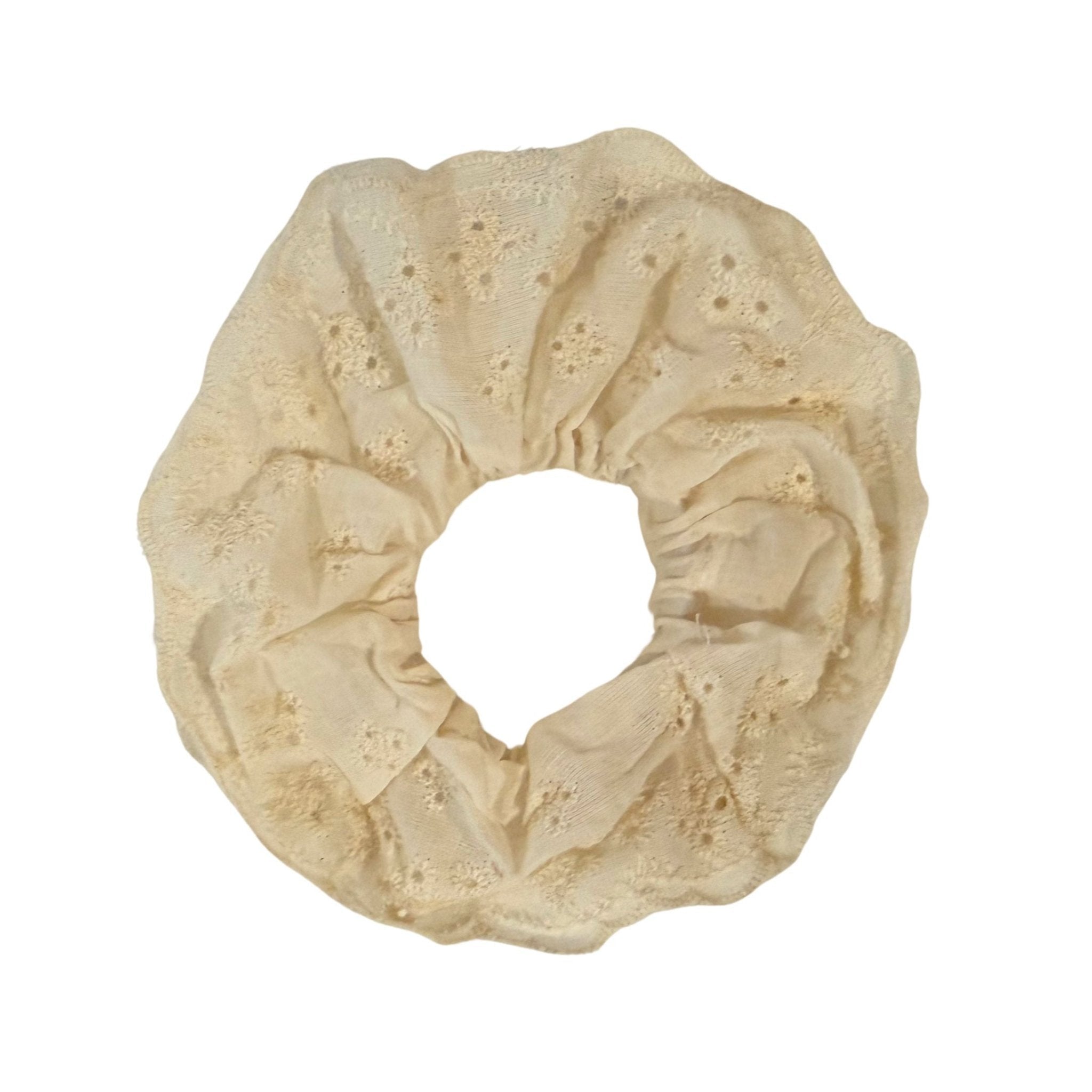 Hair Scrunchie Greer - Eyelet White Hair Accessories La Vie Bien Hair Scrunchie Greer - Eyelet White