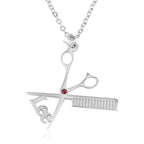 Hairdresser Scissor Necklace With Name And Birthstone La Vie Bien Hairdresser Scissor Necklace With Name And Birthstone