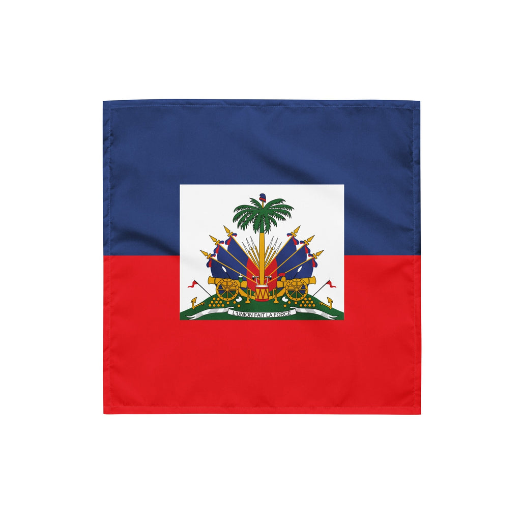 Haiti Flag Bandana All-Over Print Bandana La Vie Bien Haiti Flag Bandana