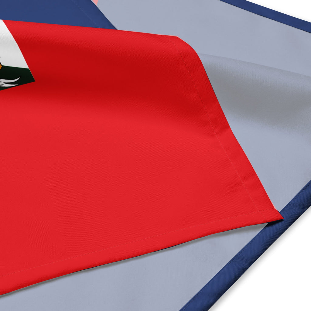 Haiti Flag Bandana All-Over Print Bandana La Vie Bien Haiti Flag Bandana