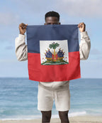 Haiti Flag Bandana All-Over Print Bandana La Vie Bien Haiti Flag Bandana
