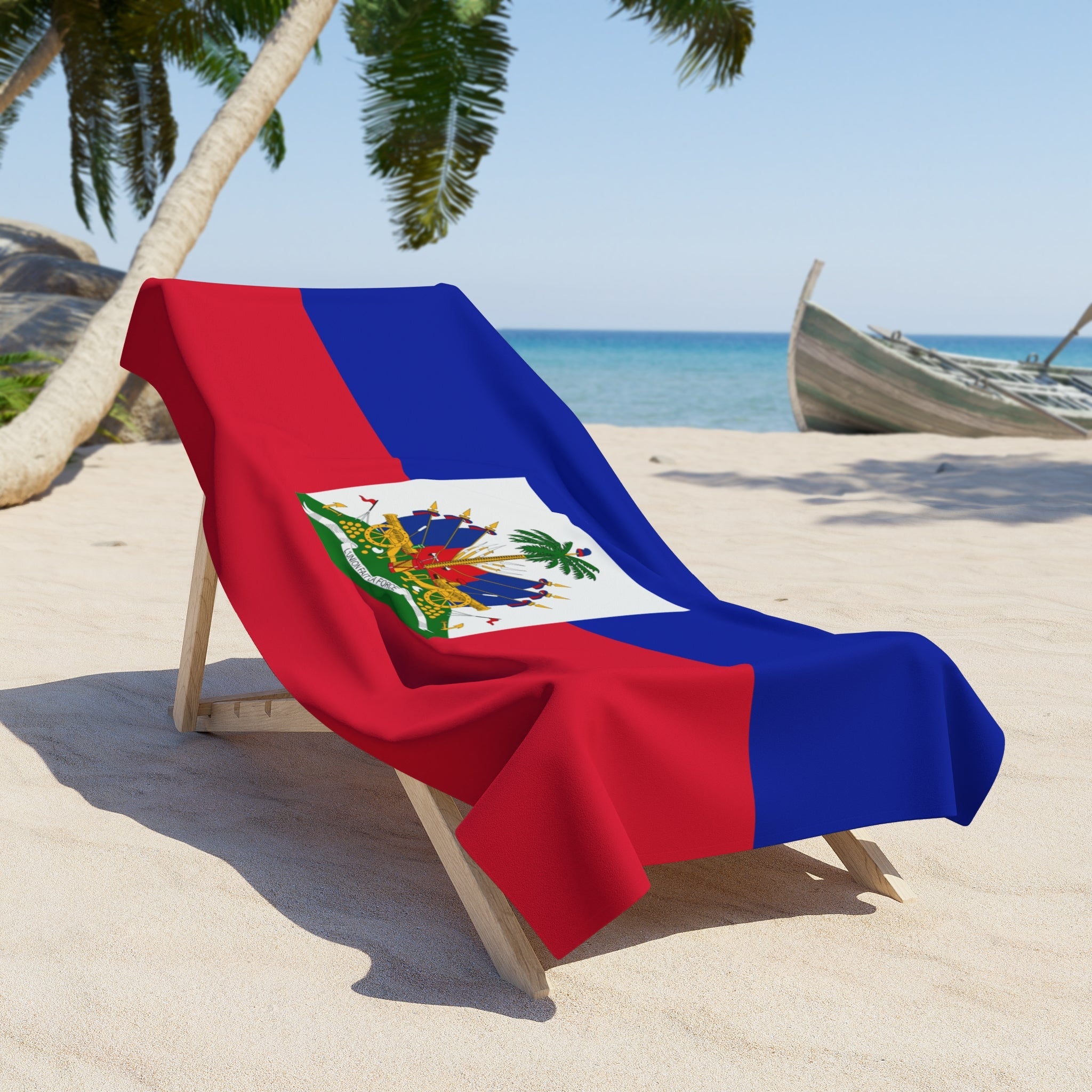 Haiti Flag Beach Towel | Quality & Long Lasting - 2 Sizes | Haitian Pride | Gift for Haitians Home Decor La Vie Bien Haiti Flag Beach Towel | Quality & Long Lasting - 2 Sizes | Haitian Pride | Gift for Haitians