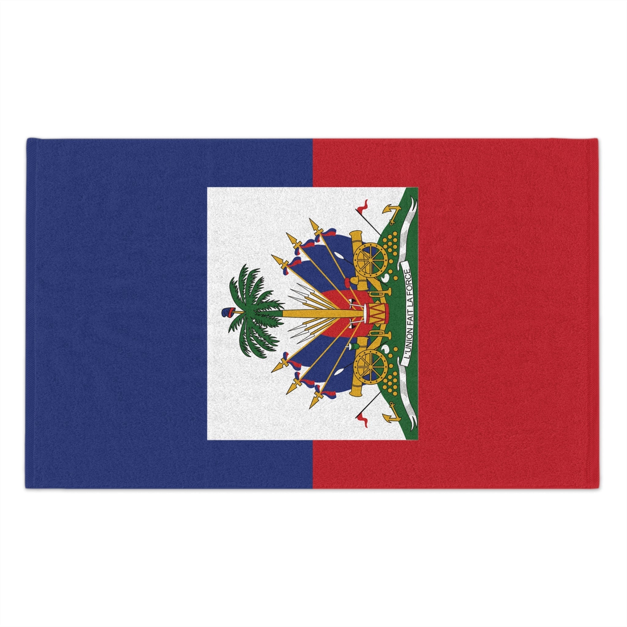 Haiti Flag Rally Towel Rally Towel La Vie Bien Haiti Flag Rally Towel