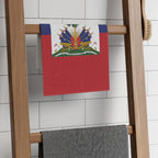 Haiti Flag Rally Towel Rally Towel La Vie Bien Haiti Flag Rally Towel