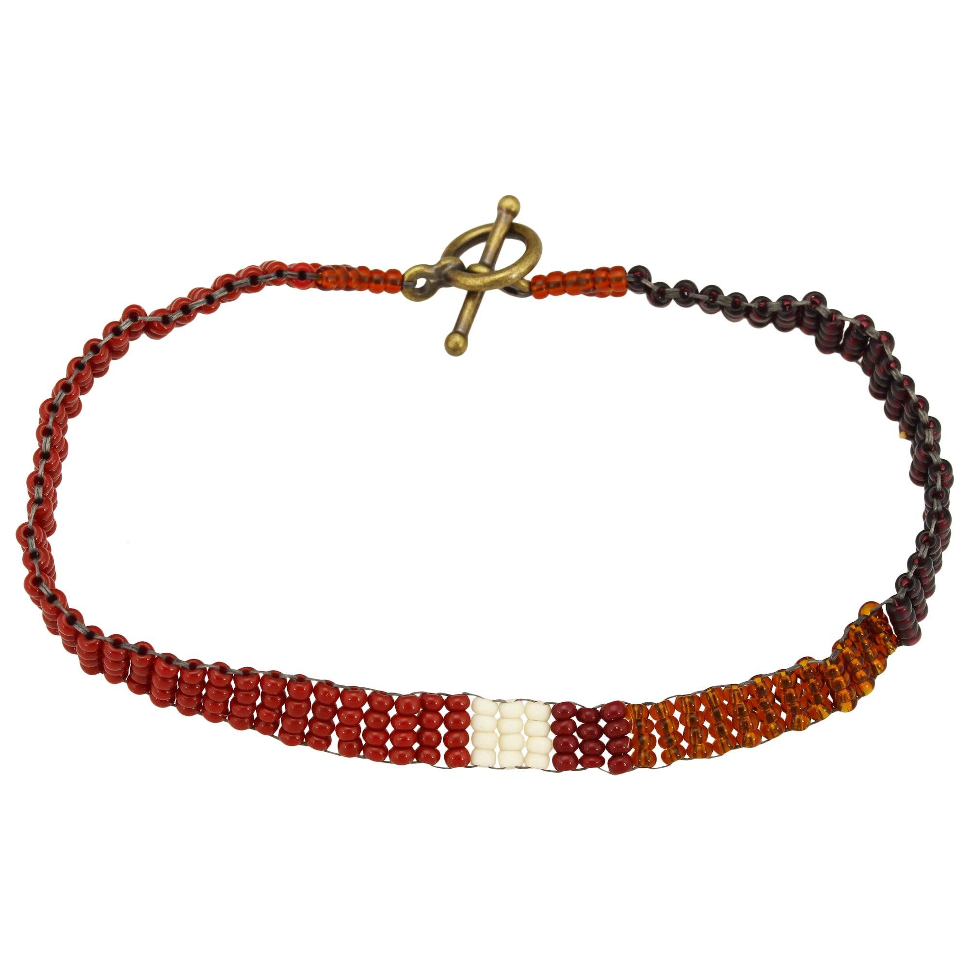 Haitian Bead Weaver Earth Tone Bracelet Bracelets - Fashion La Vie Bien Haitian Bead Weaver Earth Tone Bracelet