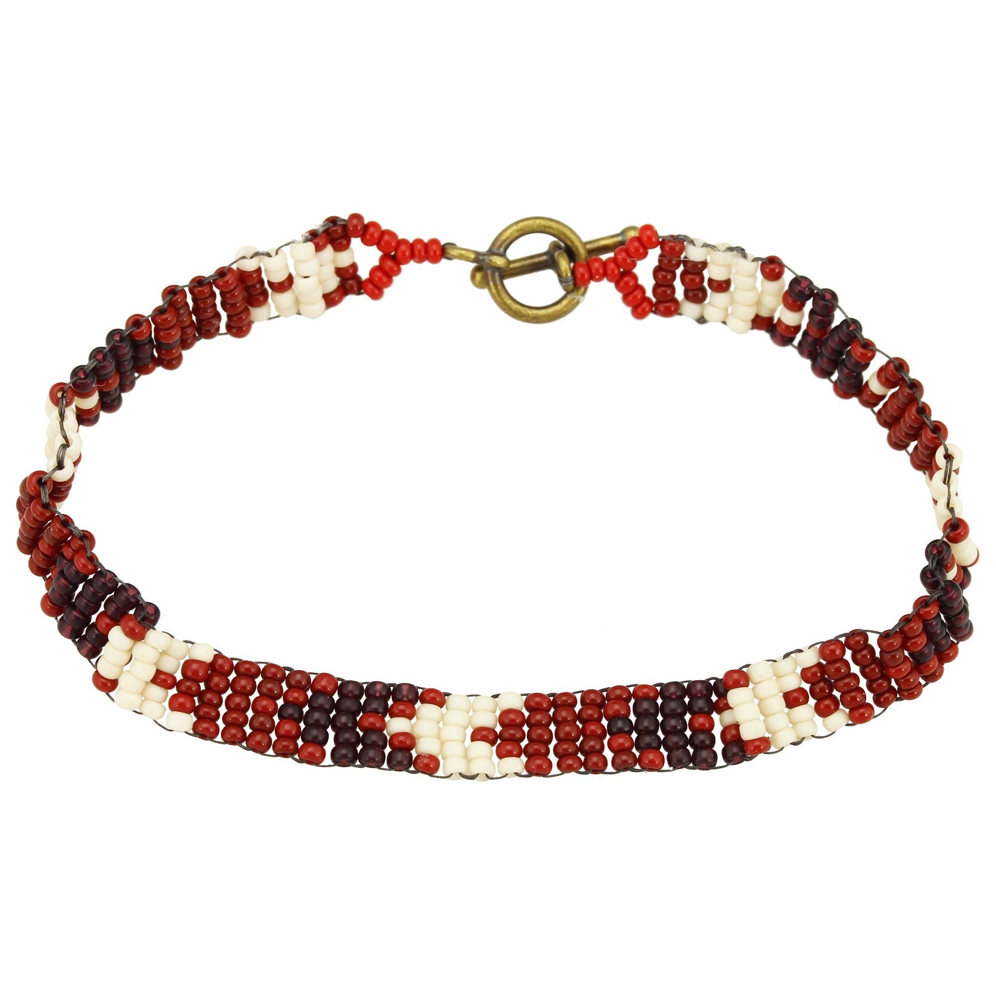 Haitian Bead Weaver Earth Tone Bracelet Bracelets - Fashion La Vie Bien Haitian Bead Weaver Earth Tone Bracelet