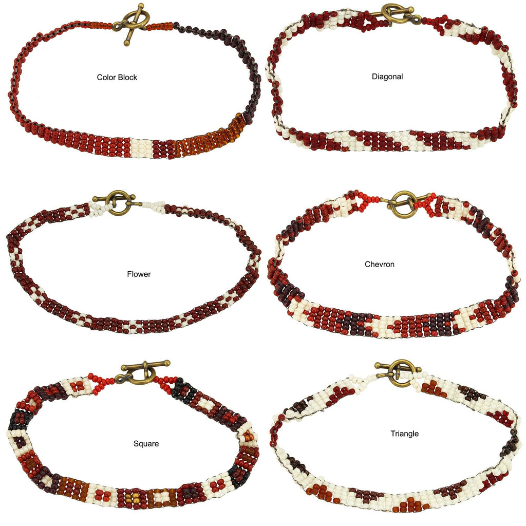 Haitian Bead Weaver Earth Tone Bracelet Bracelets - Fashion La Vie Bien Haitian Bead Weaver Earth Tone Bracelet