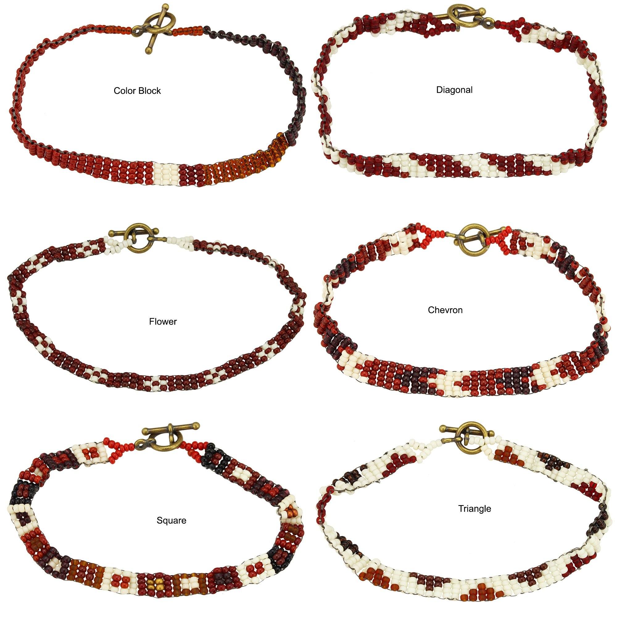 Haitian Bead Weaver Earth Tone Bracelet Bracelets - Fashion La Vie Bien Haitian Bead Weaver Earth Tone Bracelet