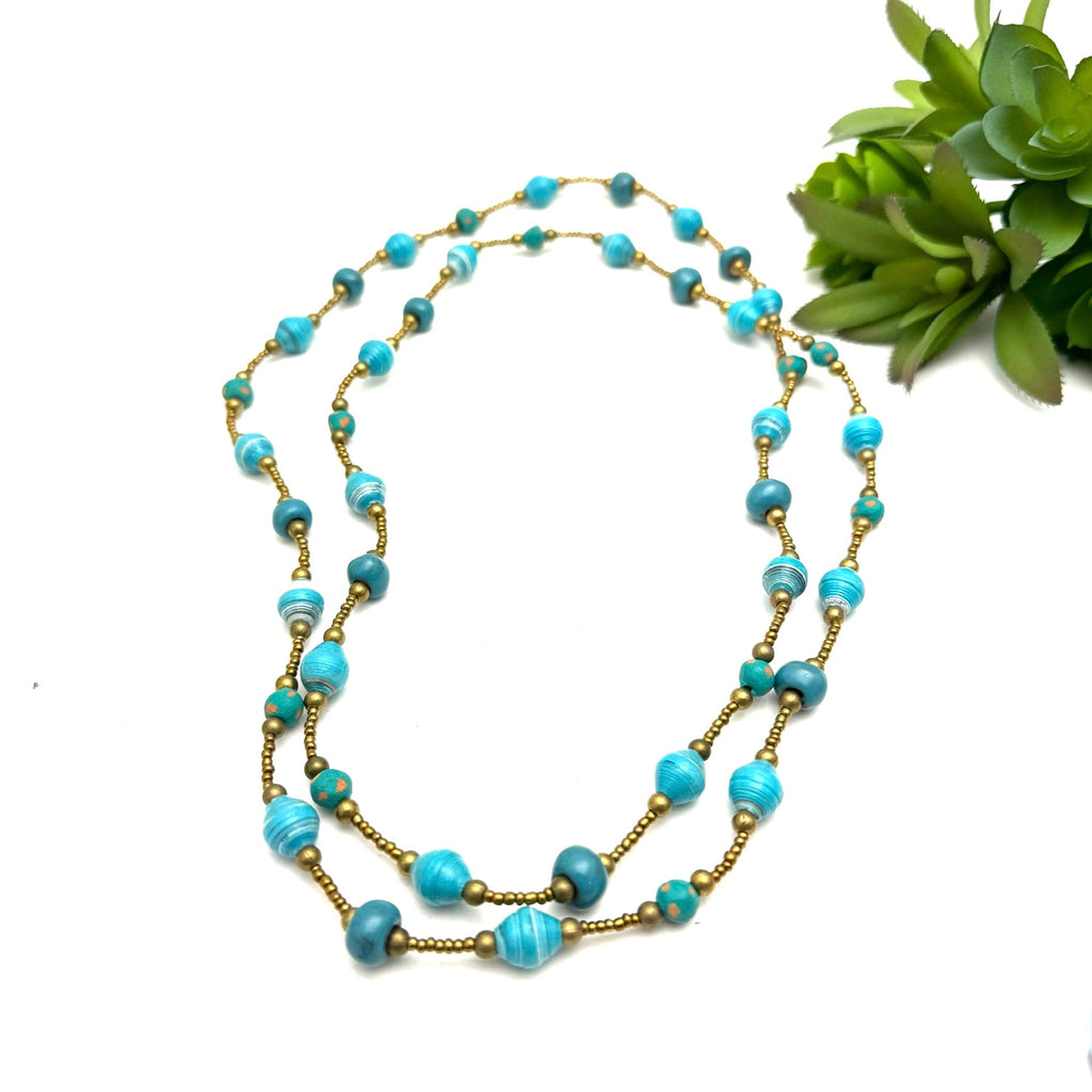 Haitian Signature Necklace - Turquoise Jewelry La Vie Bien Haitian Signature Necklace - Turquoise