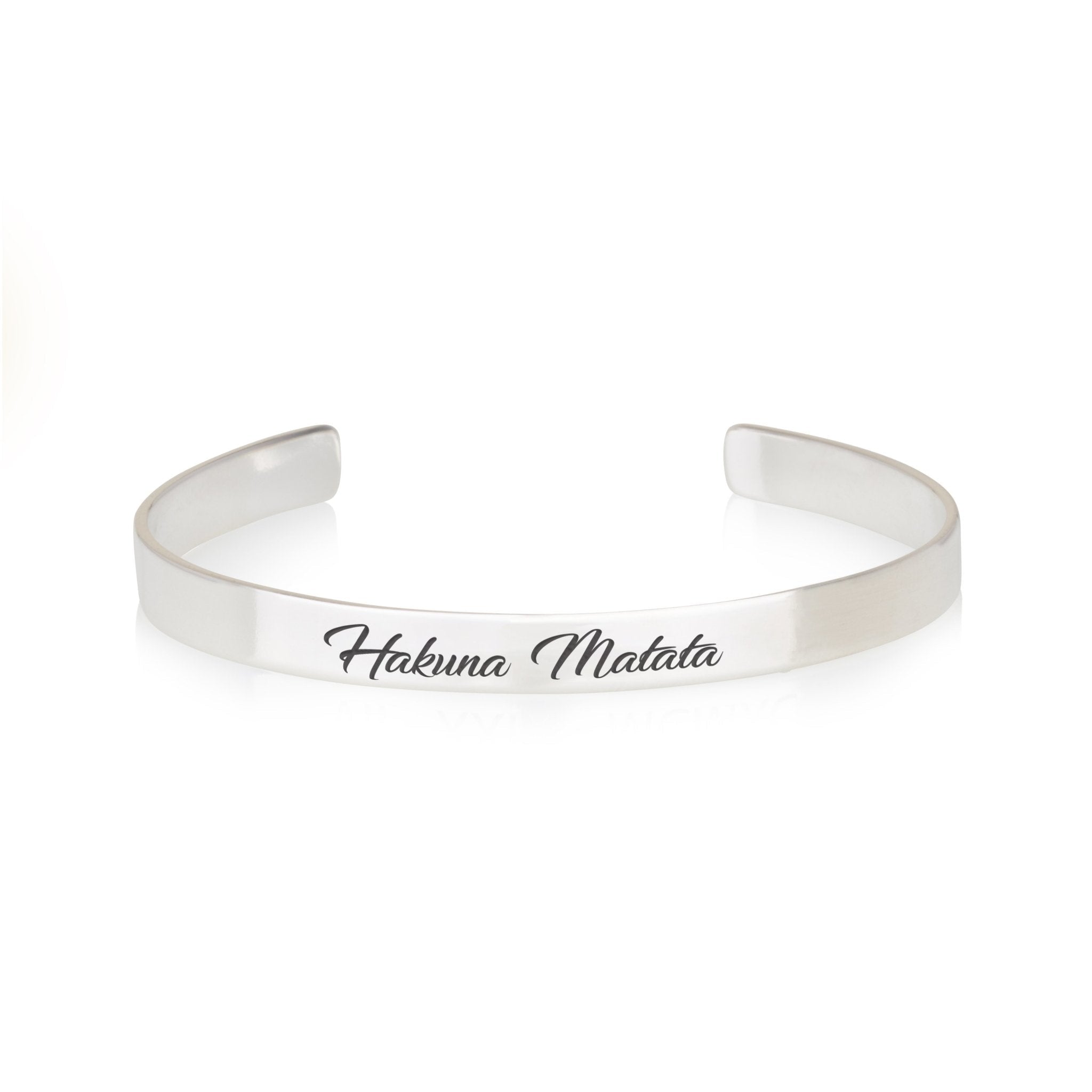 Hakuna Matata Engraved Cuff Bracelet La Vie Bien Hakuna Matata Engraved Cuff Bracelet