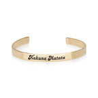 Hakuna Matata Engraved Cuff Bracelet La Vie Bien Hakuna Matata Engraved Cuff Bracelet