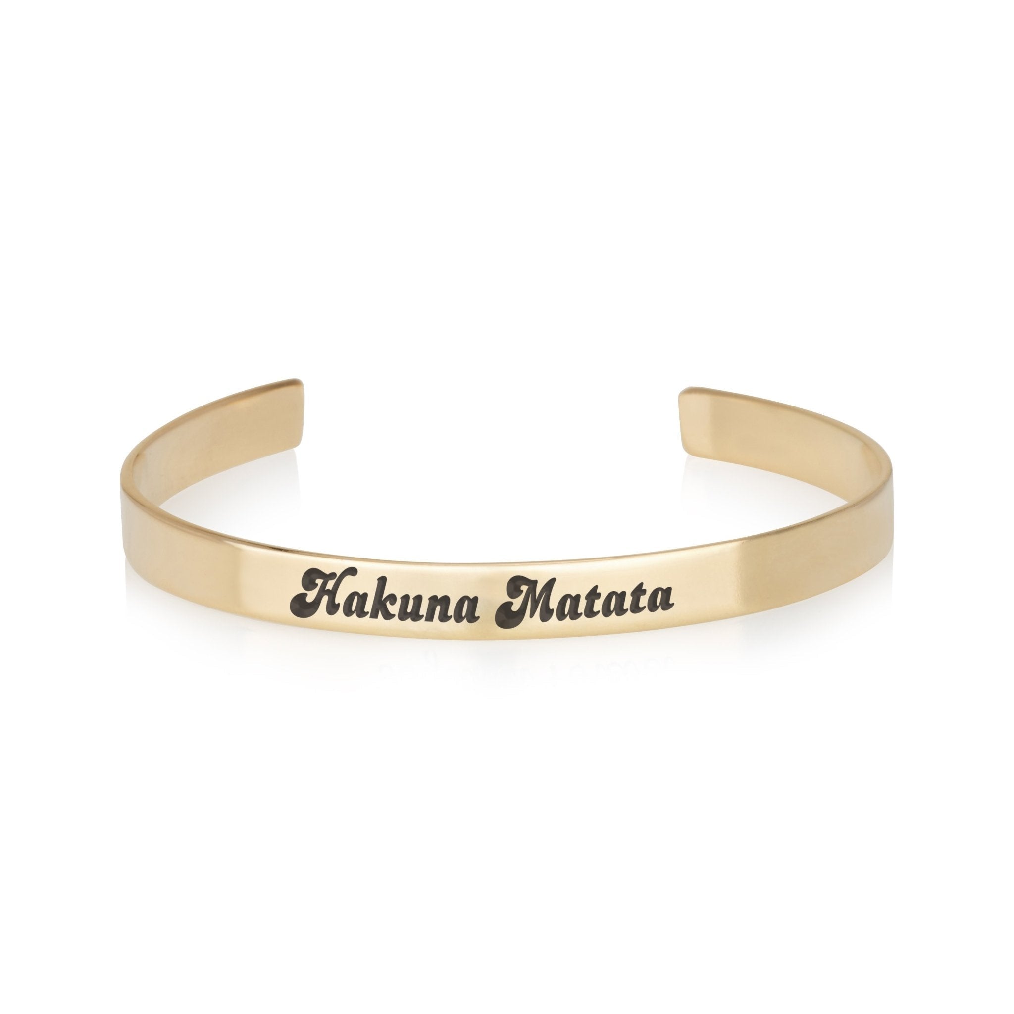 Hakuna Matata Engraved Cuff Bracelet La Vie Bien Hakuna Matata Engraved Cuff Bracelet