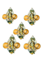 Haldi Kumkum Plate with Ganesha & Shubh Labh, Set of 5 Traditional Gifts La Vie Bien Haldi Kumkum Plate with Ganesha & Shubh Labh, Set of 5