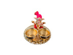 Haldi Kumkum Plate with Ganesha Traditional Gifts La Vie Bien Haldi Kumkum Plate with Ganesha