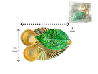 Haldi Kumkum Plate with Leaf, Set of 4 Traditional Gifts La Vie Bien Haldi Kumkum Plate with Leaf, Set of 4