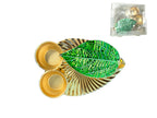 Haldi Kumkum Plate with Leaf, Set of 4 Traditional Gifts La Vie Bien Haldi Kumkum Plate with Leaf, Set of 4