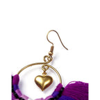 Half Moon Charmed Earrings - Thailand Jewelry La Vie Bien Half Moon Charmed Earrings - Thailand