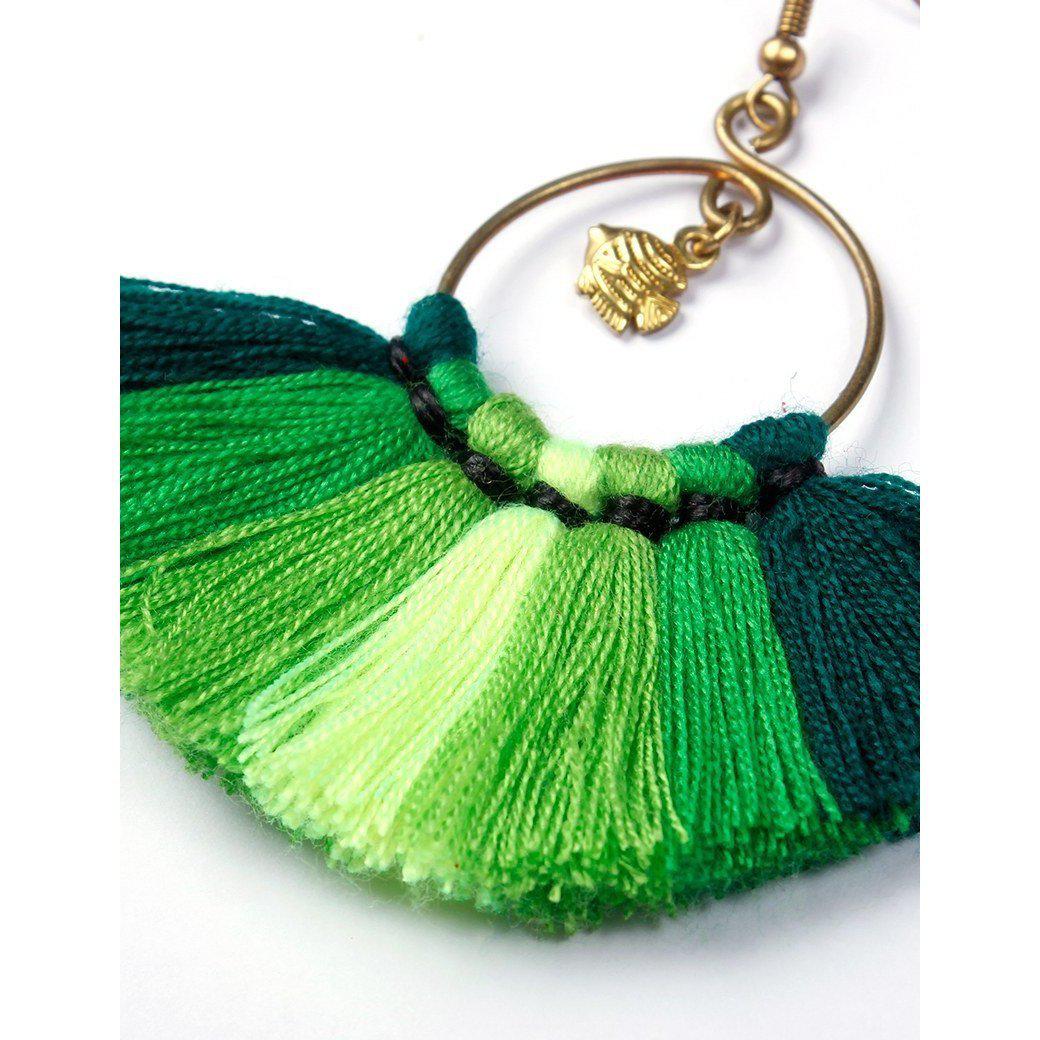 Half Moon Charmed Earrings - Thailand Jewelry La Vie Bien Half Moon Charmed Earrings - Thailand